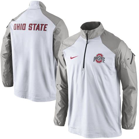 college nike half zip jacket